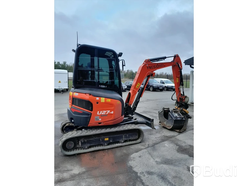 Grävmaskin Kubota U27-4 med tiltrotator och skopor, -2023