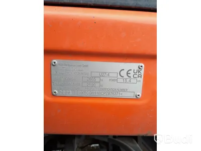 Grävmaskin Kubota U27-4 med tiltrotator och skopor, -2023