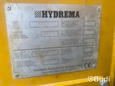 Dumper Hydrema 922G -2020