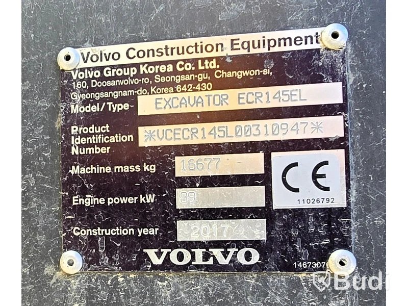 Bandgrävare Volvo ECR145EL