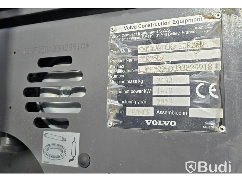 Bandgrävare Volvo ECR25D inklusive trailer  - EXPORT