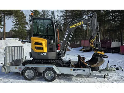 Bandgrävare Volvo ECR25D inklusive trailer  - EXPORT