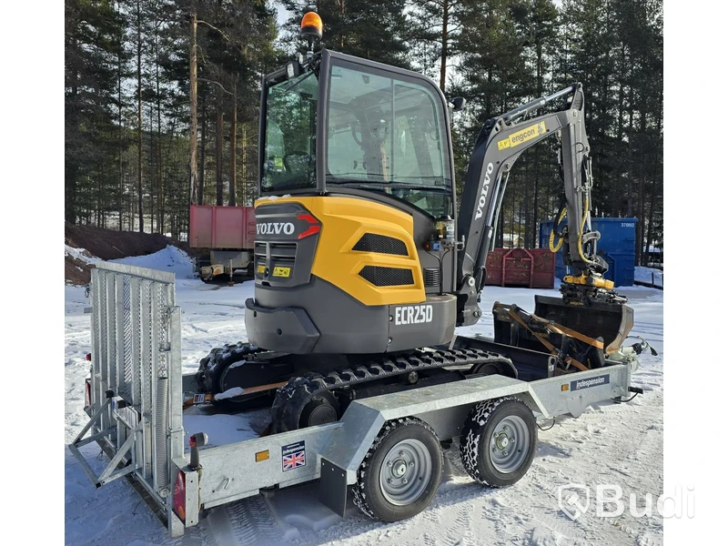 Bandgrävare Volvo ECR25D inklusive trailer  - EXPORT