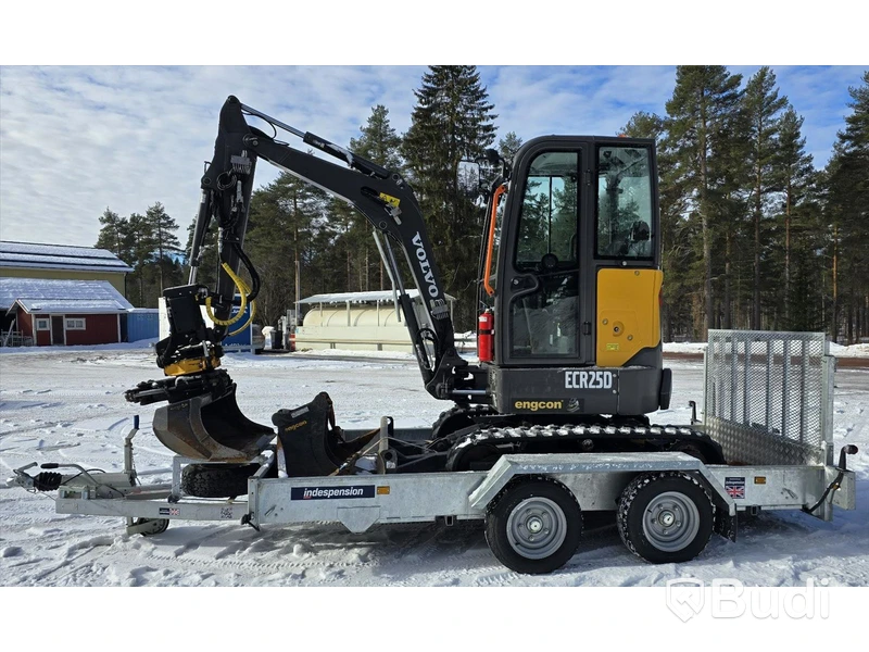 Bandgrävare Volvo ECR25D inklusive trailer  - EXPORT