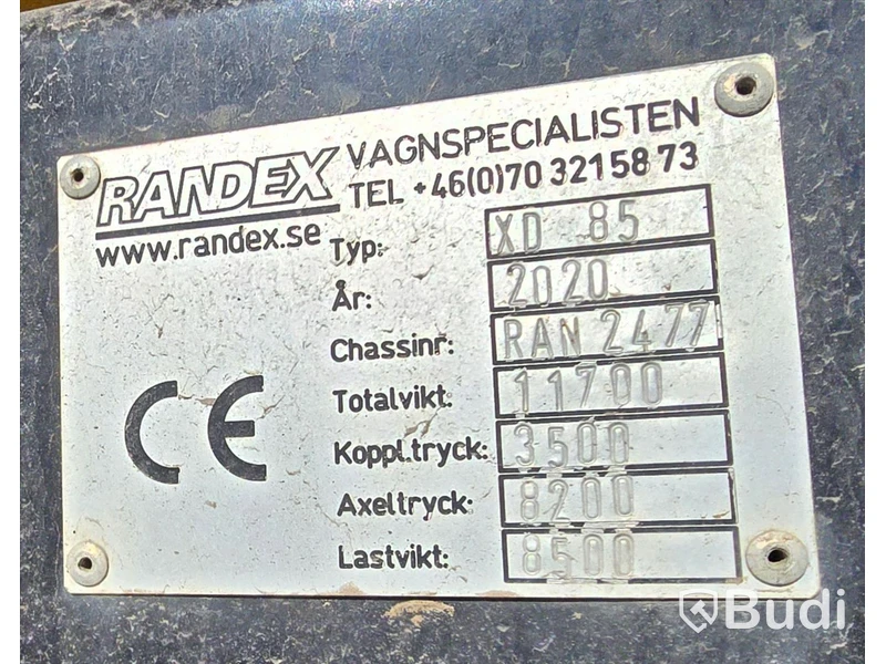 Dumpervagn Randex XD85