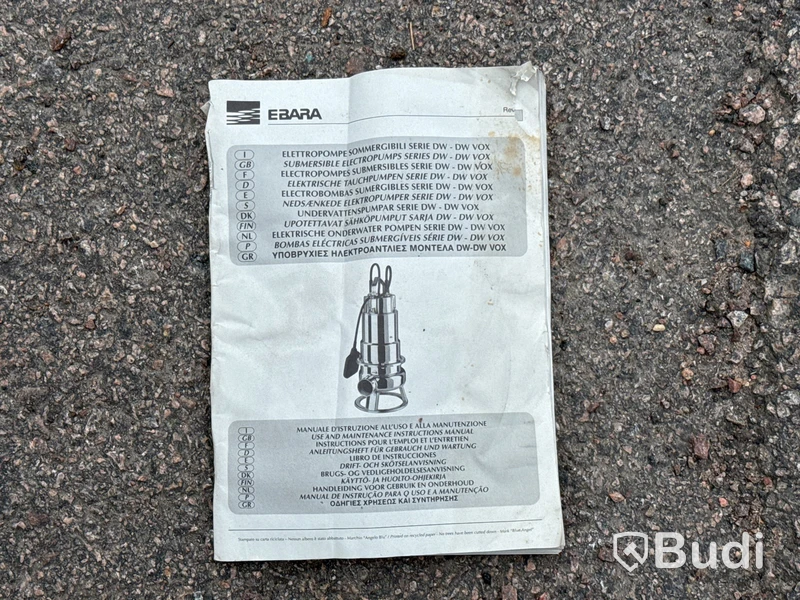 Dränkbar smutsvattenpump Ebara DW75