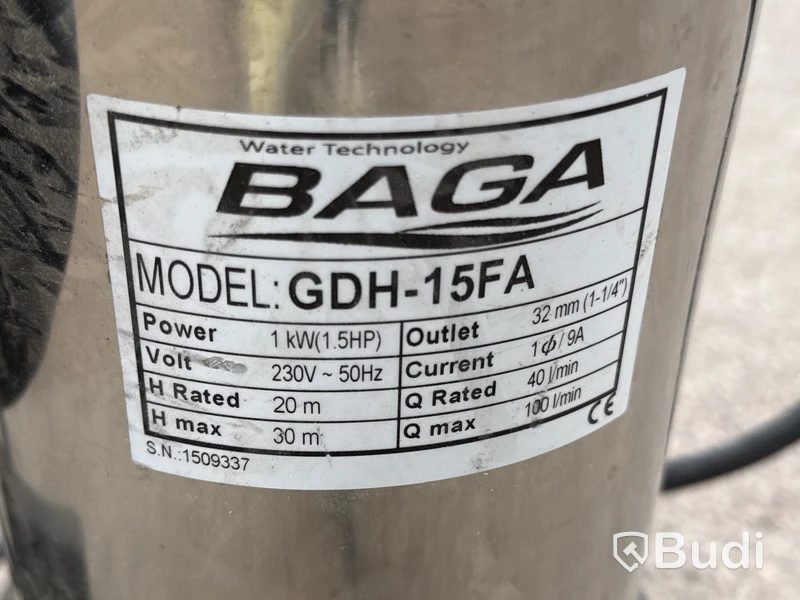 Skärande avloppspump Baga GDH-15FA