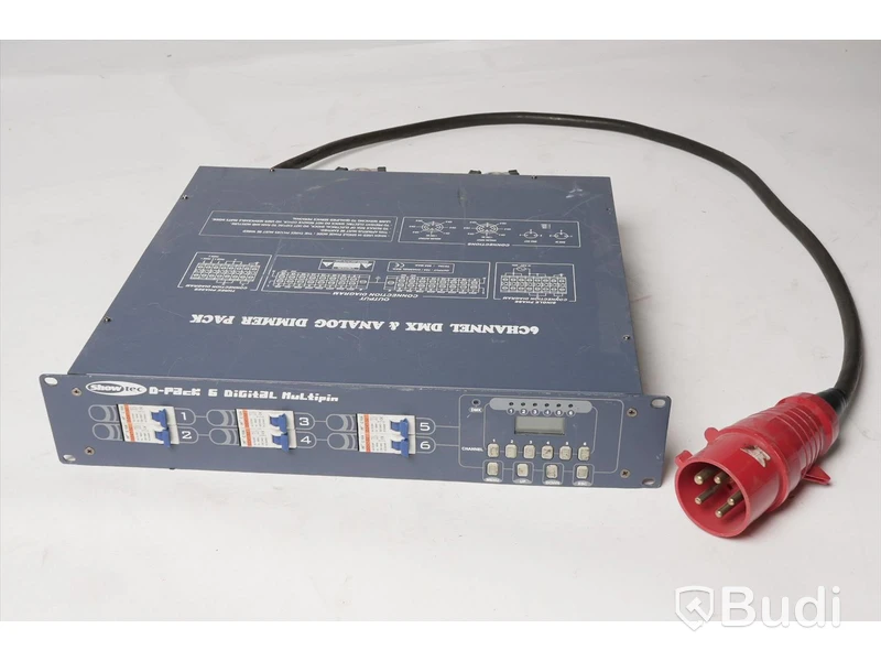 3st ljuskontrollbord - Showtec D-pack 6 Digital Multipin, DMX & Analog Dimmer Pack, OBS! mindre fel på ett ljuskontrollbord, se beskrivning nedan