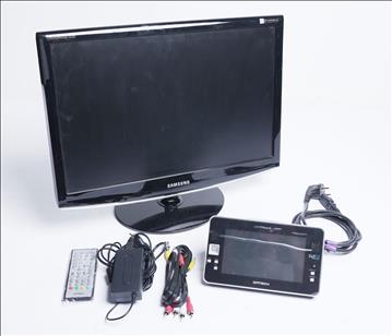 Portabel TV samt skärm - DmTech PT70DVB portabel TV samt Samsung SyncMaster 2233BW 22 tum skärm