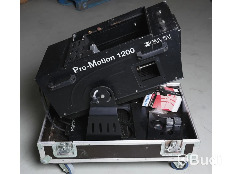 Projektor i packcase med hjul - Griven ProMotion 1200 Advertising projector, OBS! defekt, reservdelar