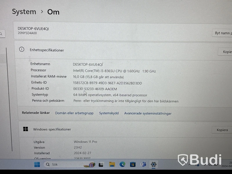 Bärbar dator Lenovo Thinkpad T490s