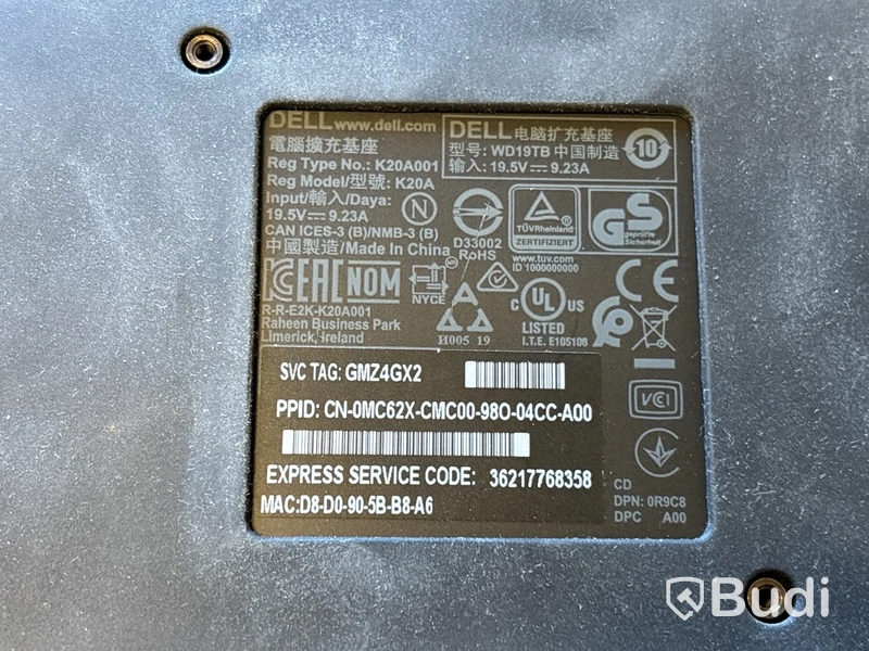 2 st Dell WD19TB