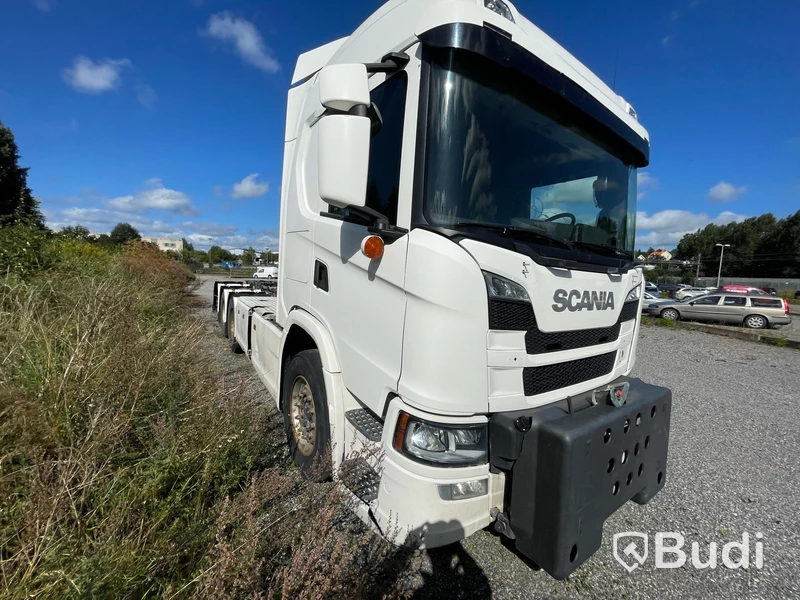 Lastbil SCANIA G500 -2019 Reparationsobjekt  - EXPORT momsfri försäljning inom EU. Regnr: FAF66E, Chassi no: YS2G8X40002164162 - Köpare: H. E. Jørgensen A/S, VAT DK25482727 , Land: Danmark, Intrastat HS code: 87044399, Vikt: 19550 kg