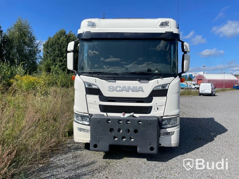 Lastbil SCANIA G500 -2019 Reparationsobjekt  - EXPORT momsfri försäljning inom EU. Regnr: FAF66E, Chassi no: YS2G8X40002164162 - Köpare: H. E. Jørgensen A/S, VAT DK25482727 , Land: Danmark, Intrastat HS code: 87044399, Vikt: 19550 kg