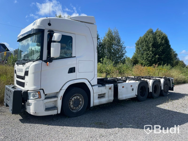 Lastbil SCANIA G500 -2019 Reparationsobjekt  - EXPORT momsfri försäljning inom EU. Regnr: FAF66E, Chassi no: YS2G8X40002164162 - Köpare: H. E. Jørgensen A/S, VAT DK25482727 , Land: Danmark, Intrastat HS code: 87044399, Vikt: 19550 kg