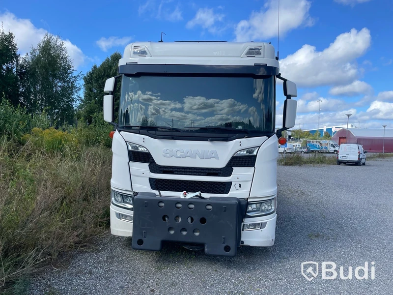 Lastbil SCANIA G500 -2019 Reparationsobjekt  - EXPORT momsfri försäljning inom EU. Regnr: FAF66E, Chassi no: YS2G8X40002164162 - Köpare: H. E. Jørgensen A/S, VAT DK25482727 , Land: Danmark, Intrastat HS code: 87044399, Vikt: 19550 kg