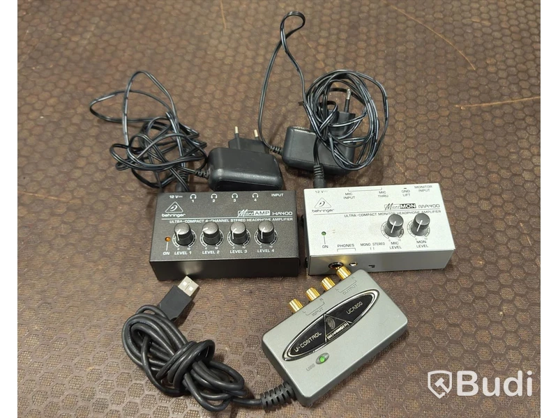 3 st, ljudboxar, Behringer, MA/HA400 & UCA200.