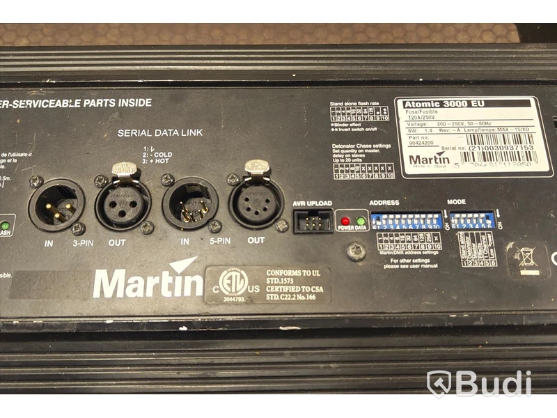 2 st stroboskop, Martin Atomic 3000 DMX.