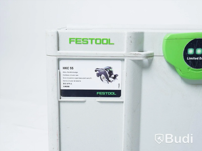 Cirkelsåg - Festool HKC 55 inkl. styrskena FSK 250, batteri och förvaringslåda