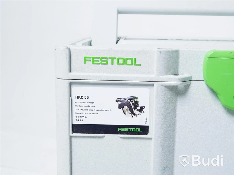 Cirkelsåg - Festool HKC 55 inkl. styrskena FSK 250, batteri och förvaringslåda