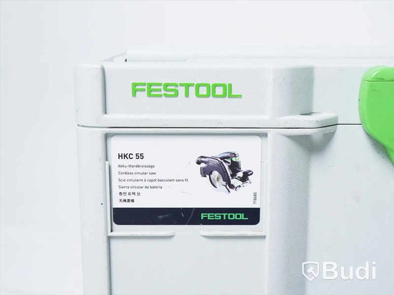 Cirkelsåg - Festool HKC 55 inkl. styrskena FSK 250, batteri och förvaringslåda