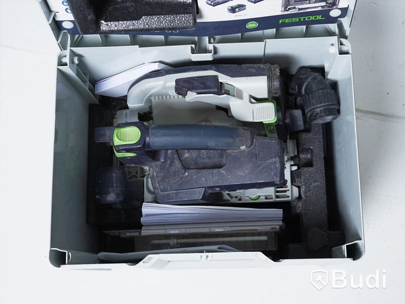 Cirkelsåg - Festool HKC 55 inkl. styrskena FSK 250 och förvaringslåda, OBS! batteri saknas