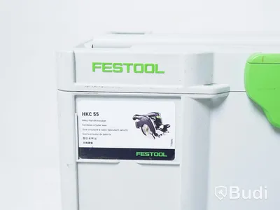 Cirkelsåg - Festool HKC 55 inkl. styrskena FSK 250 och förvaringslåda, OBS! batteri saknas