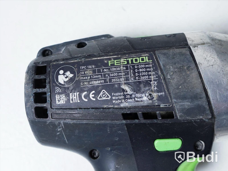 Slagskruvdragare - Festool Quadrive TPC 18/4  inkl. förvaringslåda, OBS! batteri saknas