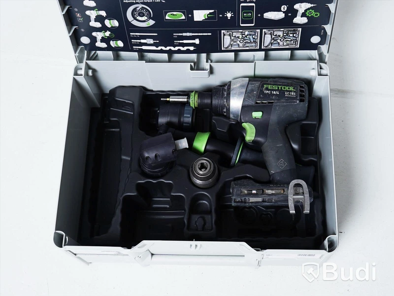 Slagskruvdragare - Festool Quadrive TPC 18/4  inkl. förvaringslåda, OBS! batteri saknas