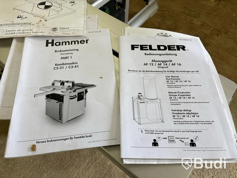 Kombimaskin Hammer C3 med spånsug .