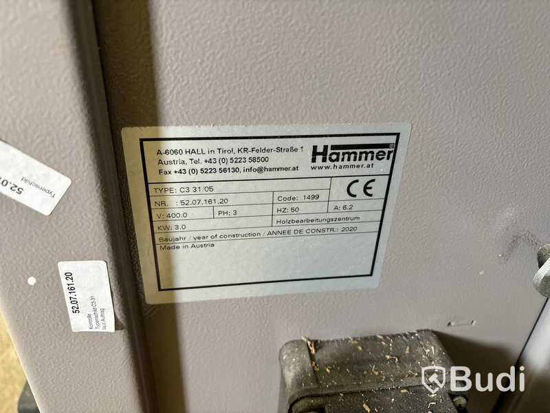 Kombimaskin Hammer C3 med spånsug .