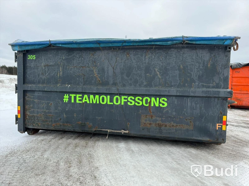 Lastväxlarcontainer Lastväxlarflak 38m2 med täckning
