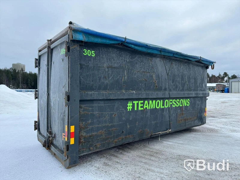 Lastväxlarcontainer Lastväxlarflak 38m2 med täckning