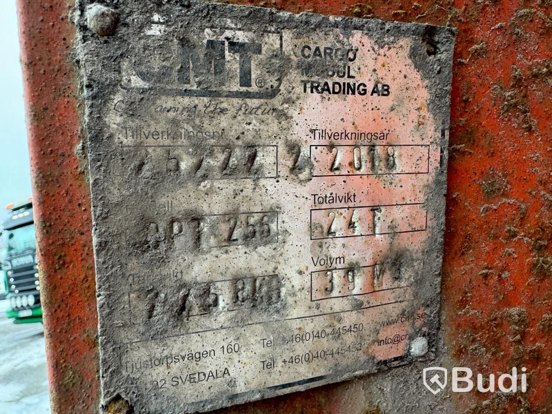 Lastväxlarcontainer Lastväxlarflak 38m2 med täckning CMT