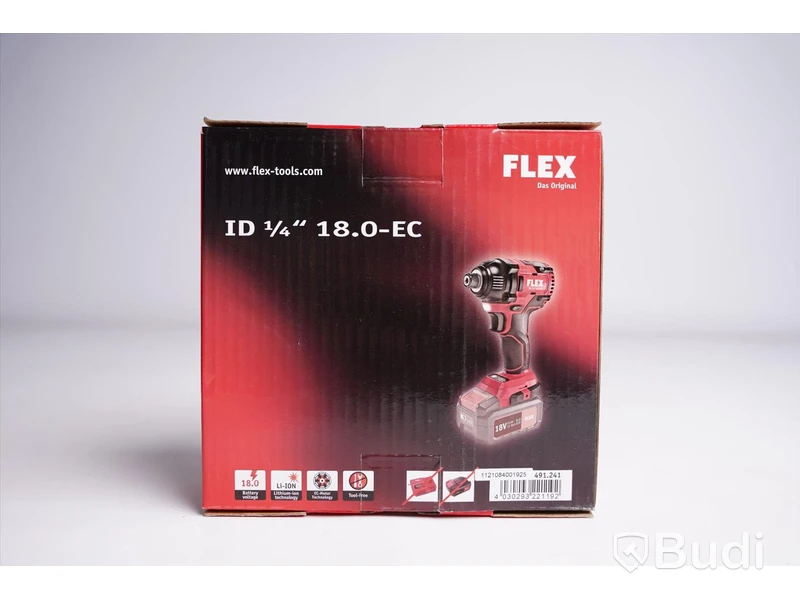 Slagskruvdragare - FLEX ID 1/4" 18.0-EC inkl. batteri och laddare. Ny.