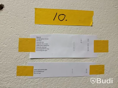 Parti med diverse verktyg, kabelavrullarplatta, pirra m.m.