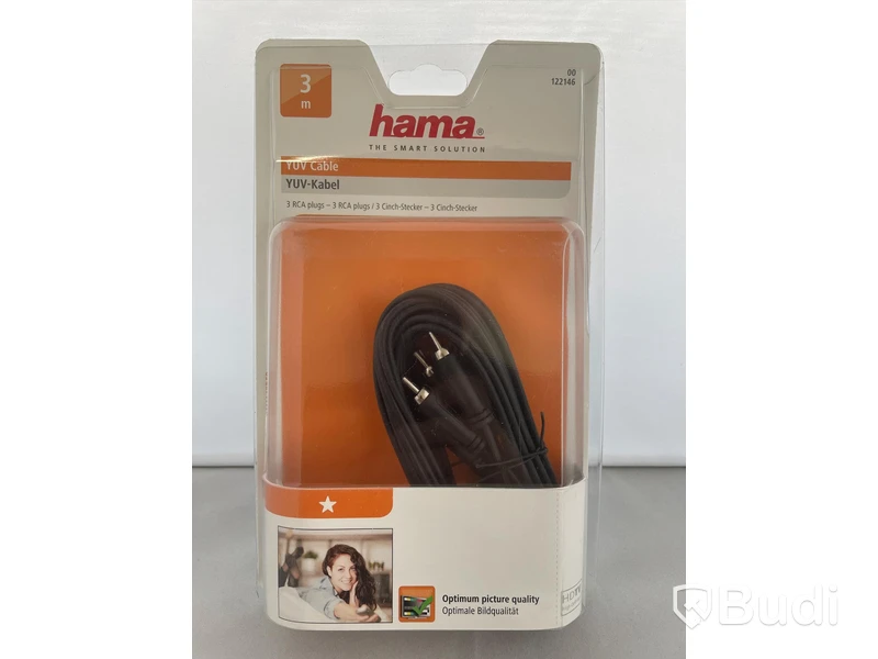 Hama YUV Cabel, 3m. Ny, Obruten förpackning