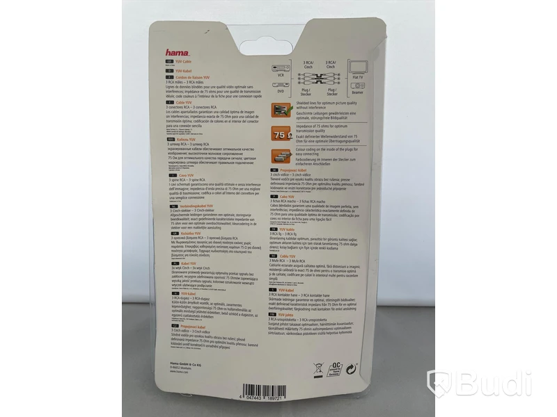Hama YUV Cabel, 3m. Ny, Obruten förpackning