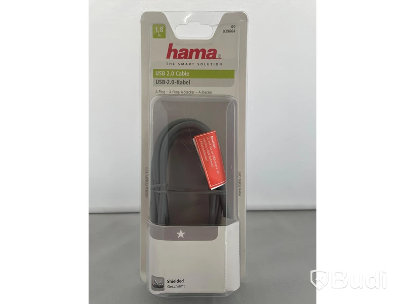 Hama USB 2.0 Cabel, 4st. Ny, Obruten förpackning