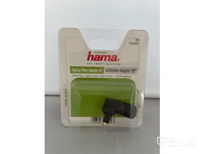 Hama Optical Fiber Adapter 90grader Toslink. Ny, Obruten förpackning