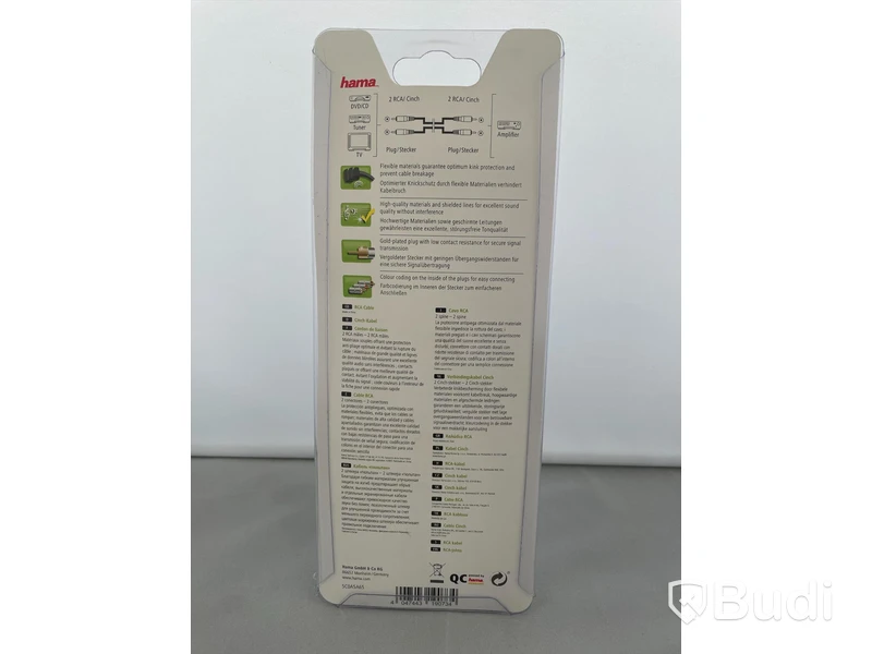 Hama RCA Cabel, 4 st. Ny, Obruten förpackning