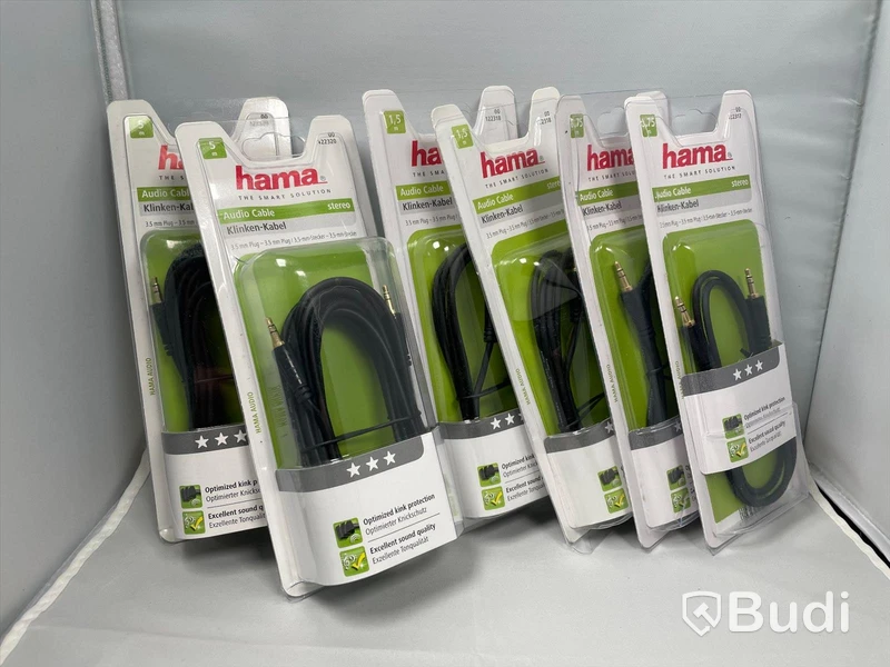 Hama Audio Cable 3,5mm Jack Plug, 6st. Ny, Obruten förpackning