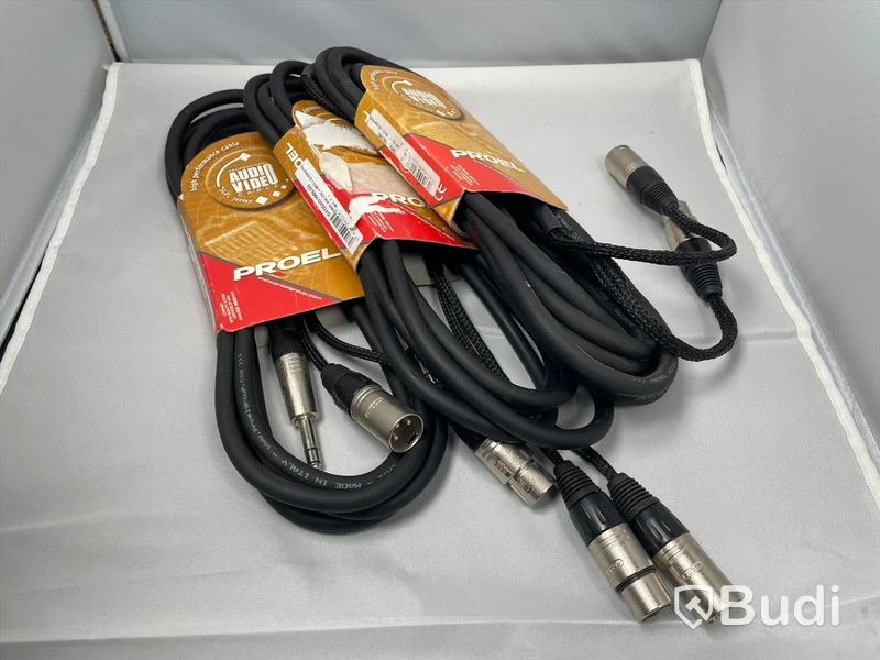 Proel Audio 3 m Telekabel till XLR hane och hona. Ny