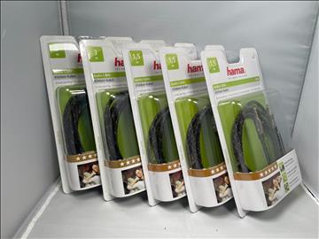 Hama Audio Cable, 3,5mm Jack Plug, 5st Ny, Obruten förpackning