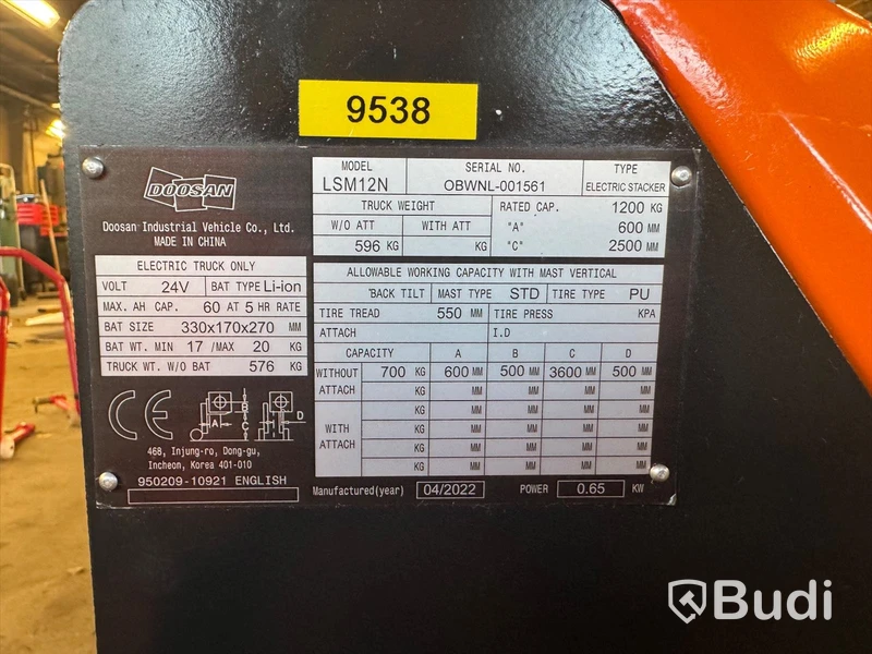 Ledstaplare Doosan LSM12N
