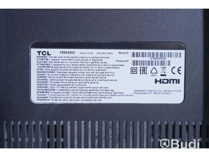 LED TV, TCL 55 tum Modell: F55S3803