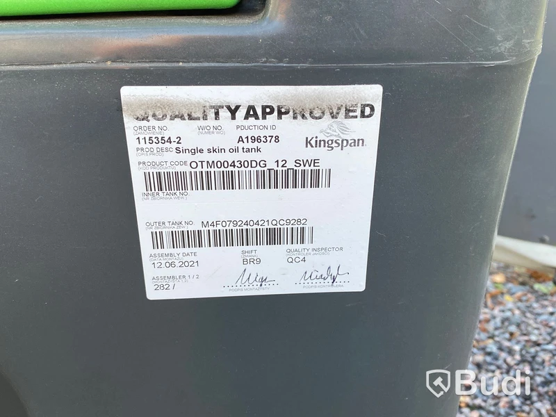 Dieseltank med pump 430l