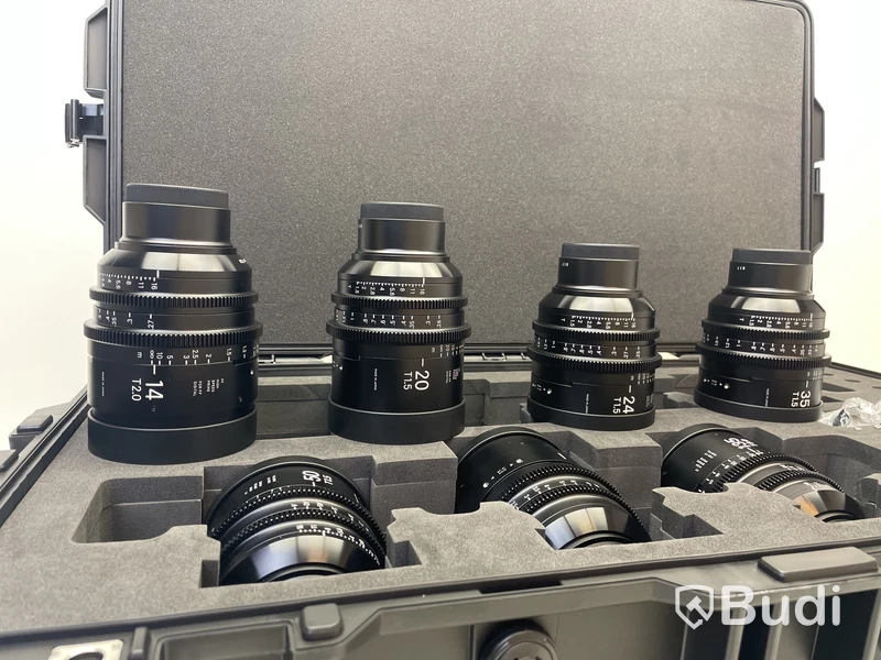 7 st. Kameraobjektiv med skyddsväska, Sigma för Sony E-mount