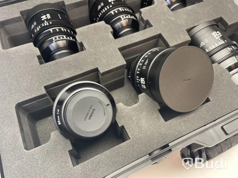 7 st. Kameraobjektiv med skyddsväska, Sigma för Sony E-mount