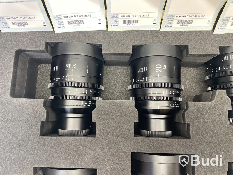7 st. Kameraobjektiv med skyddsväska, Sigma för Sony E-mount